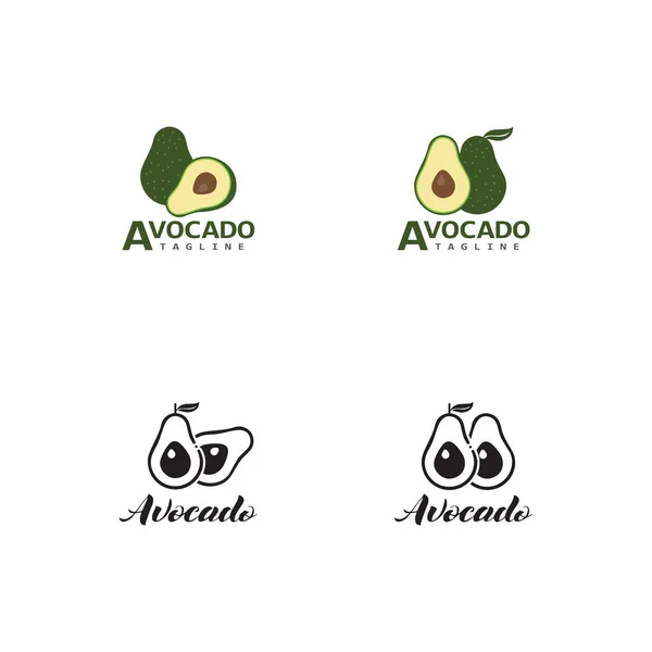 Avocado Vektor Symbol Illustration Design Vorlage — Stockvektor