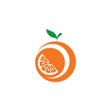 Turuncu logo tasarımı Vektör simgesi çizimi