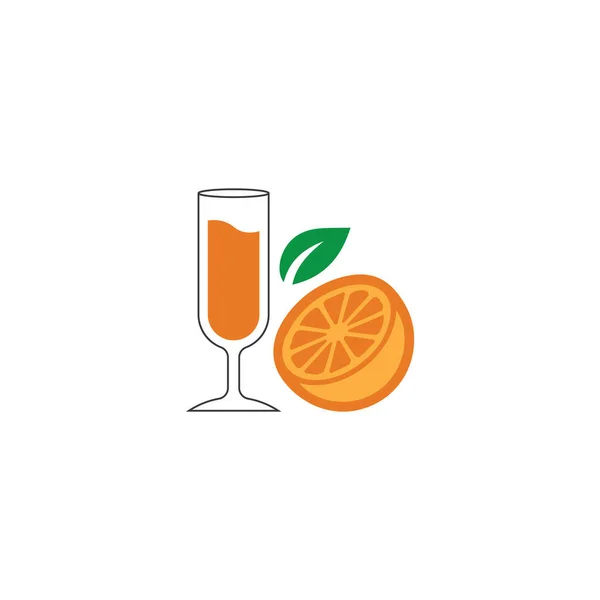 Projeto Logotipo Laranja Projeto Ilustração Ícone Vetor — Vetor de Stock