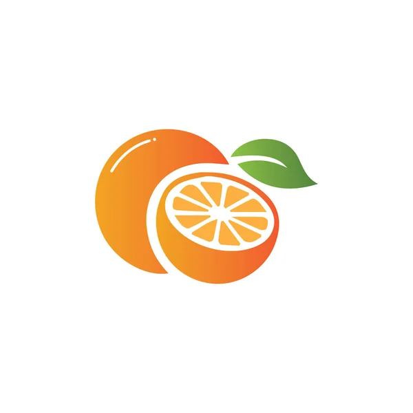 Narancs Logó Design Vektor Ikon Illusztráció Tervezés — Stock Vector
