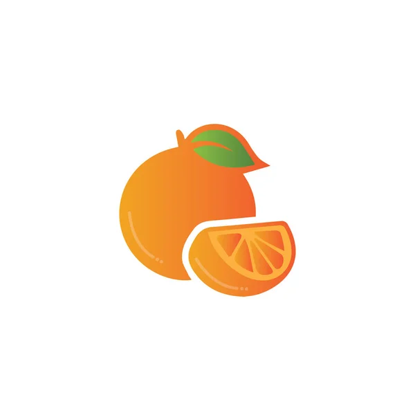 Orange Logo Design Vektor Ikon Illustration Design — Stock vektor