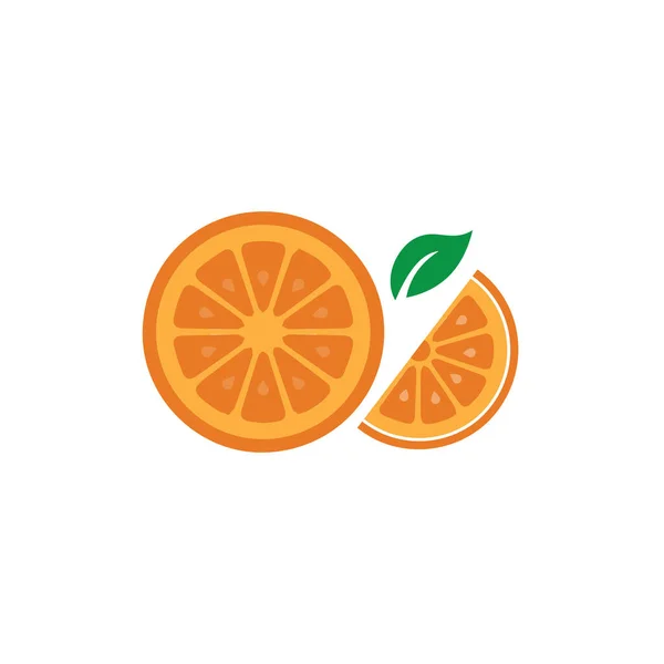 Pomarańczowy Projekt Logo Wektor Ikona Ilustracja Projekt — Wektor stockowy