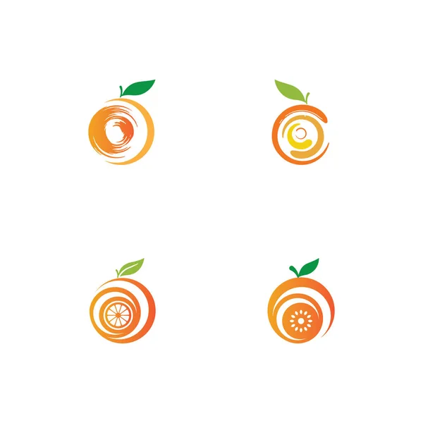 Projeto Logotipo Laranja Projeto Ilustração Ícone Vetor — Vetor de Stock