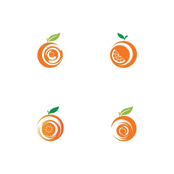 Projeto Logotipo Laranja Projeto Ilustração Ícone Vetor —  Vetores de Stock