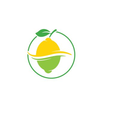 Taze Limon simgesi vektör çizim şablonu