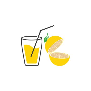 Taze Limon simgesi vektör çizim şablonu