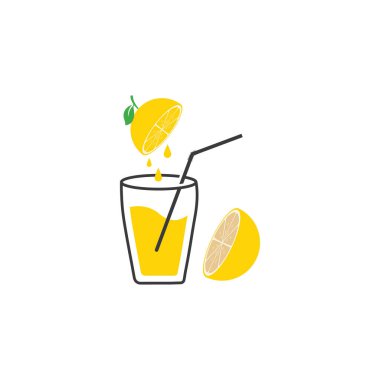 Taze Limon simgesi vektör çizim şablonu
