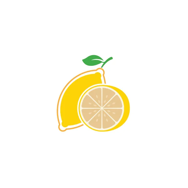 Świeża Ikona Lemon Wektor Ilustracji Wzór Projektu — Wektor stockowy