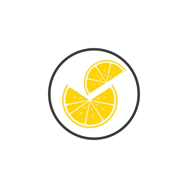Świeża Ikona Lemon Wektor Ilustracji Wzór Projektu — Wektor stockowy