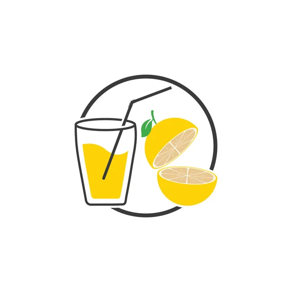 Fresh Lemon Icon Vector Illustration Design Template Royalty Free Stock Illustrations