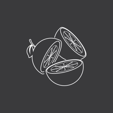 Taze Limon simgesi vektör çizim şablonu