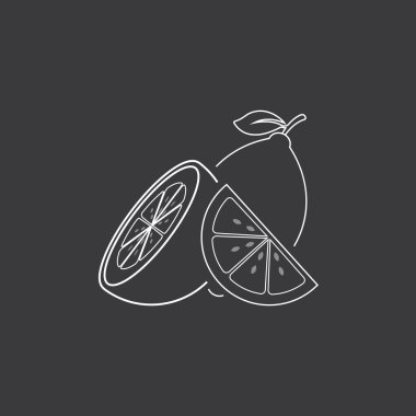 Taze Limon simgesi vektör çizim şablonu