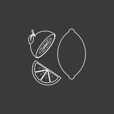 Taze Limon simgesi vektör çizim şablonu