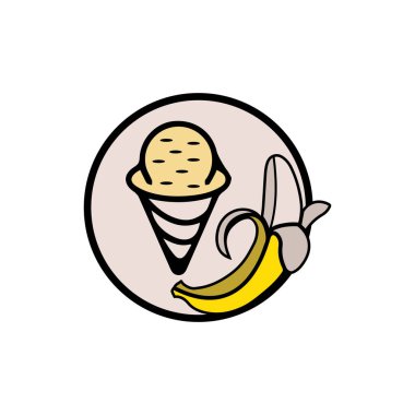 Muz Logosu Vektör Çizimi Tasarımı