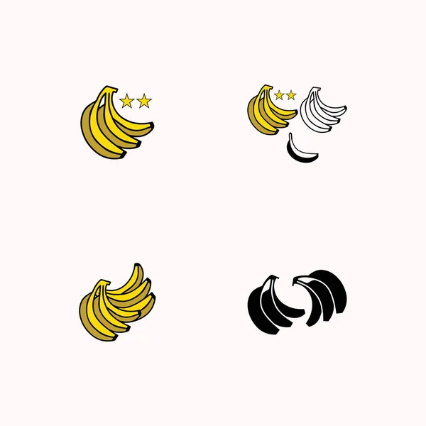 Modèle Logo Banane Illustration Vectorielle Design — Image vectorielle