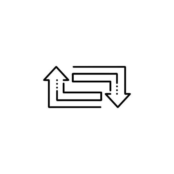 Ícone Ilustração Vetorial Seta Design Modelo Logotipo —  Vetores de Stock
