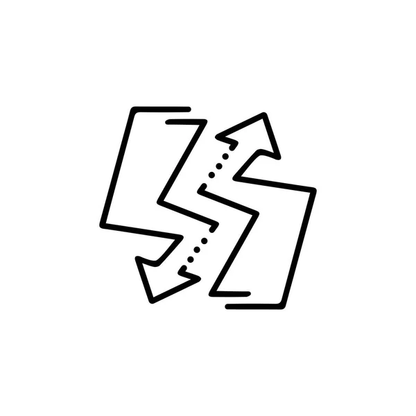 Ícone Ilustração Vetorial Seta Design Modelo Logotipo —  Vetores de Stock
