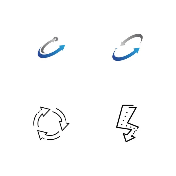 Εικονίδιο Διανυσματικής Απεικόνισης Βέλους Σχεδιασμός Προτύπου Λογότυπου — Διανυσματικό Αρχείο