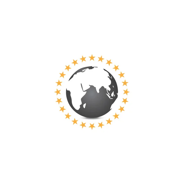 Design Ilustração Vetor Modelo Logotipo Mundial — Vetor de Stock