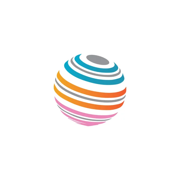 World Logo Template Vector Diseño Ilustración — Vector de stock