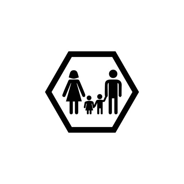 Ikon Keluarga Diisolasi Dengan Latar Belakang Putih Ikon Keluarga Yang - Stok Vektor