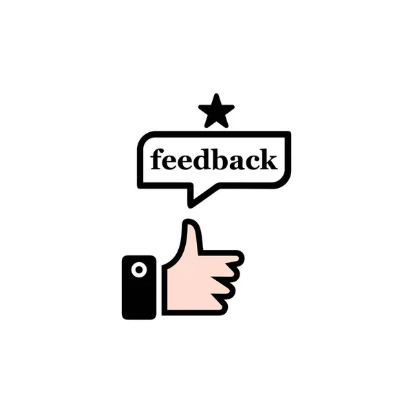 Satisfaction Rating Customer Feedback Icon Design Digital Marketing Business Concept — Stock Vector