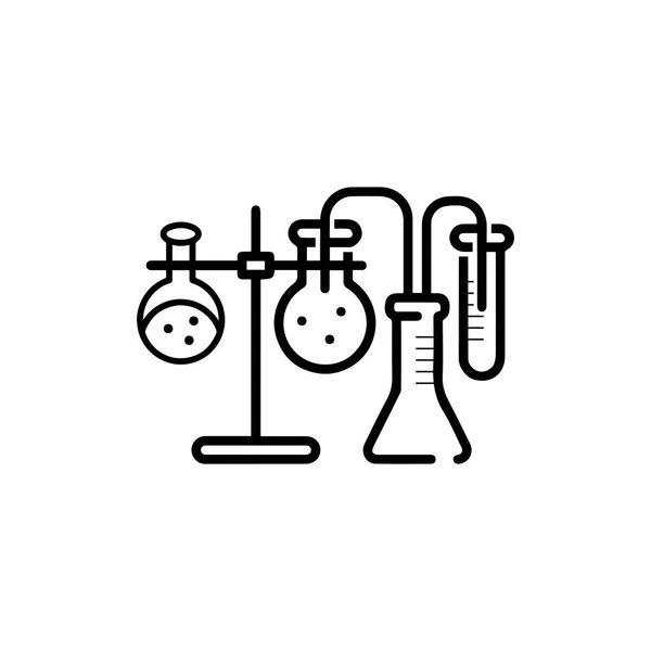 Tubo Ensayo Médico Icono Vector Ilustración Diseño Iconos Cristalería Laboratorio — Vector de stock