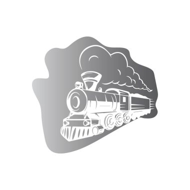  Tren simgesi vektör çizim şablonu