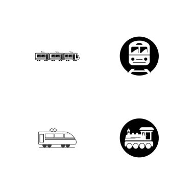  Tren simgesi vektör çizim şablonu