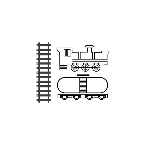 Icono Tren Vector Ilustración Diseño Plantilla — Archivo Imágenes Vectoriales