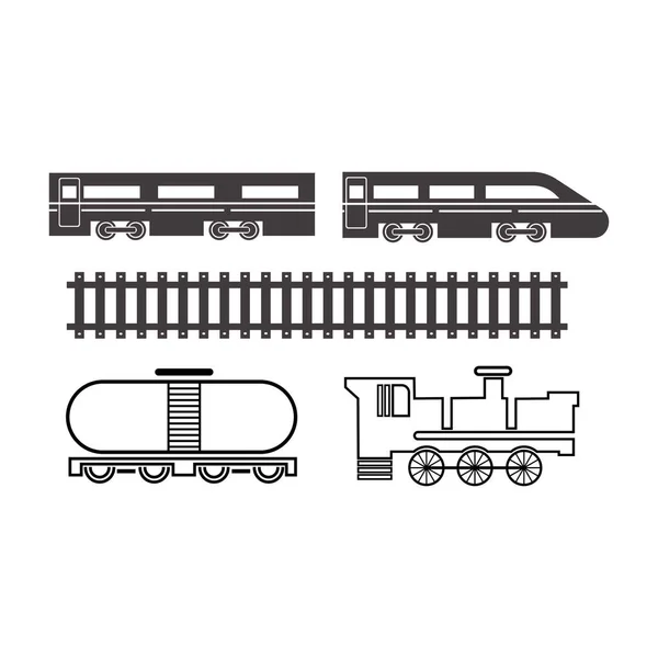Modèle Conception Illustration Vectorielle Icône Train — Image vectorielle