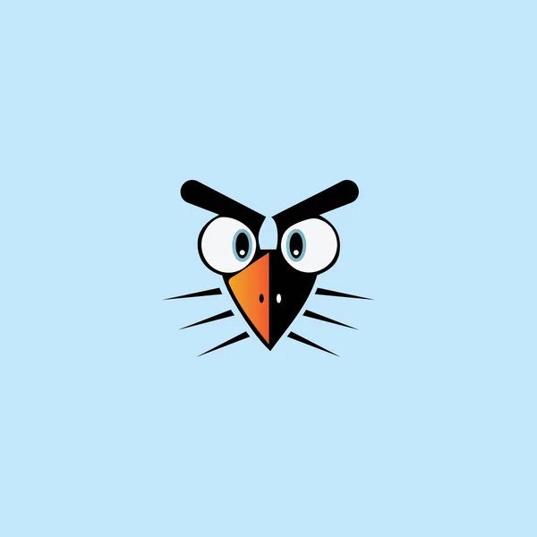 Kreslené Ptáci Čelí Emoticon Design Vektorové Ilustrace — Stockový vektor