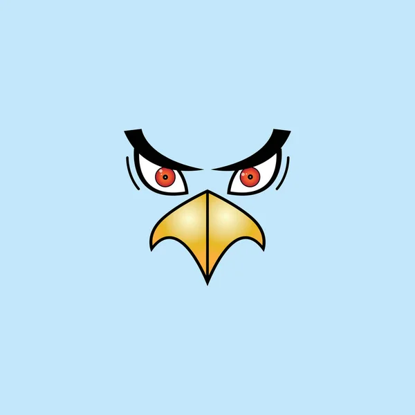Cartoon Birdies Face Emoticon Design Vector Illustration — Stock Vector