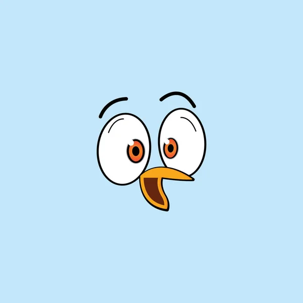 Desenho Animado Birdies Rosto Emoticon Design Vetor Ilustração —  Vetores de Stock