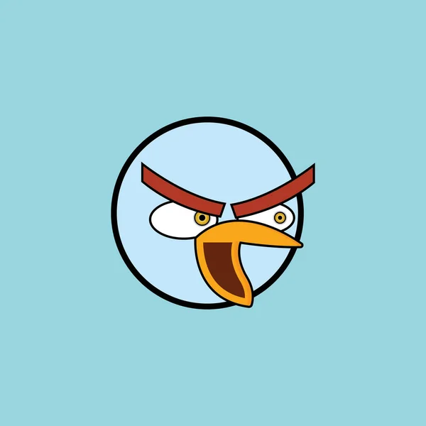 Cartoon Birdies Gesicht Emoticon Design Vektor Illustration — Stockvektor