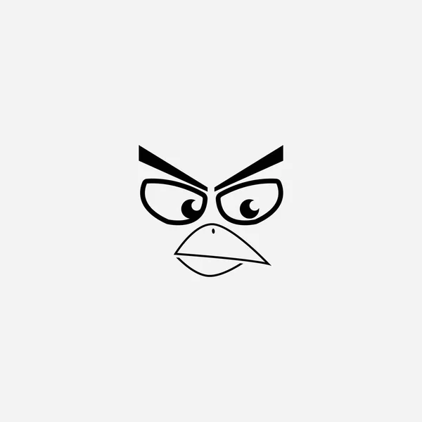 Cartoon Birdies Gesicht Emoticon Design Vektor Illustration — Stockvektor