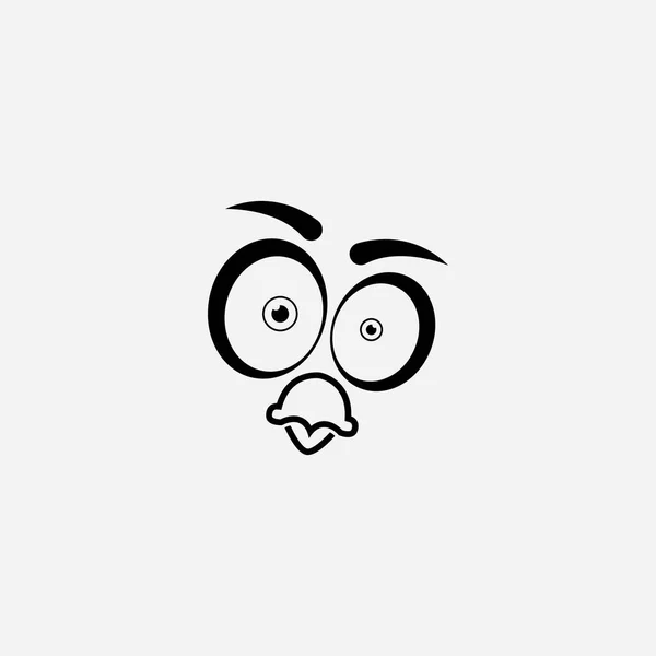 Desenho Animado Birdies Rosto Emoticon Design Vetor Ilustração — Vetor de Stock