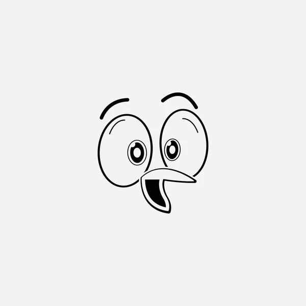 Fumetto Uccelli Faccia Emoticon Disegno Vettoriale Illustrazione — Vettoriale Stock