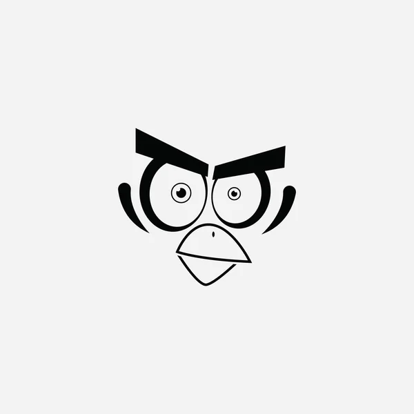 Cartoon Birdies Face Emoticon Design Vector Illustration — Stock Vector