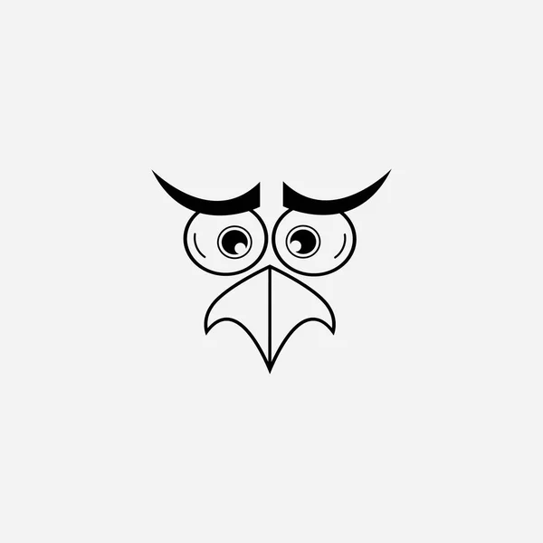 Cartoon Birdies Gesicht Emoticon Design Vektor Illustration — Stockvektor