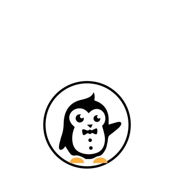 Pinguin Logo Vorlage Vektor Symbol Illustration — Stockvektor