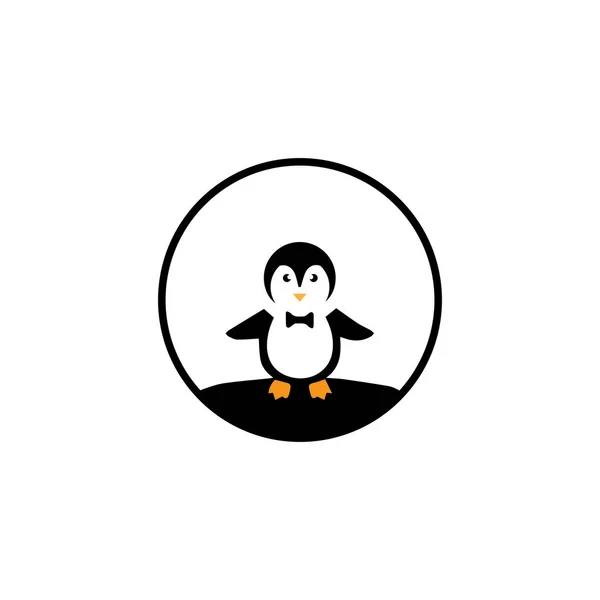 Pinguin Logo Vorlage Vektor Symbol Illustration — Stockvektor