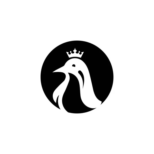Pingüino Logotipo Plantilla Vector Icono Ilustración — Archivo Imágenes Vectoriales