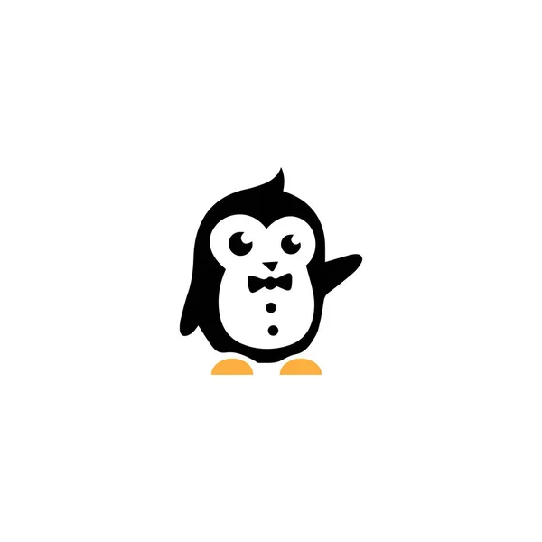 Pingvin Logotyp Mall Vektor Ikon Illustration Stockillustration