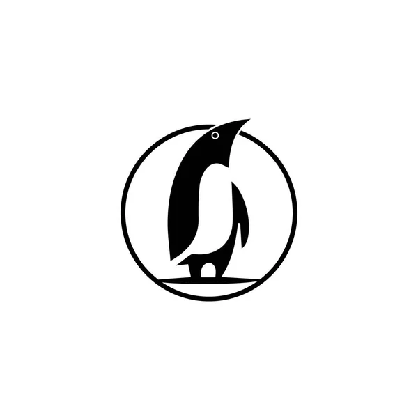 Pingvin Logotyp Mall Vektor Ikon Illustration Vektorgrafik
