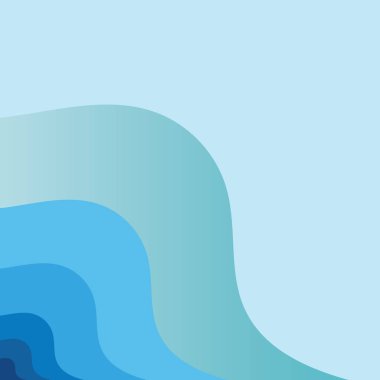 Güneş illüstrasyon tasarımı arka planına sahip soyut su dalgası vektörü