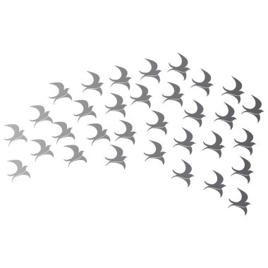 yaratıcı logo tasarımı Yutkun kuş logo vektör şablonu çizimi