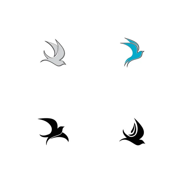 Disegno Creativo Logo Deglutire Uccello Logo Vettoriale Modello Illustrazione — Vettoriale Stock