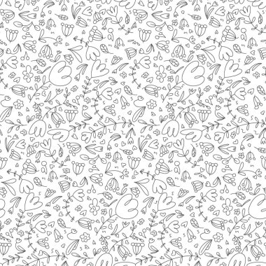 Kusursuz çiçek desenli karalama stili