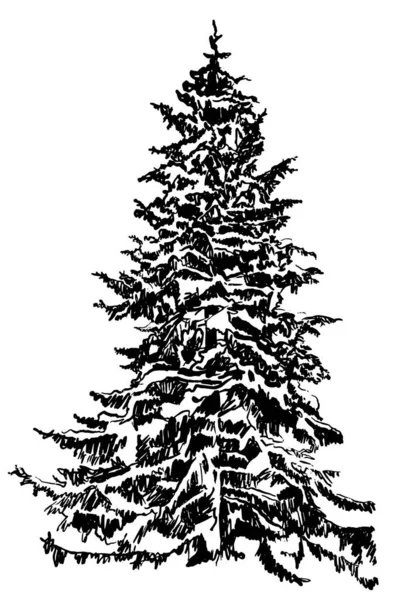 Farklı ülkelerin bayraklarıyla süslenmiş Noel ağacı çizimi.